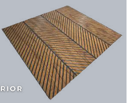 PANEL PS BISELADO MADERA MIEL HH24102 2,90 MTRS X 30 CM