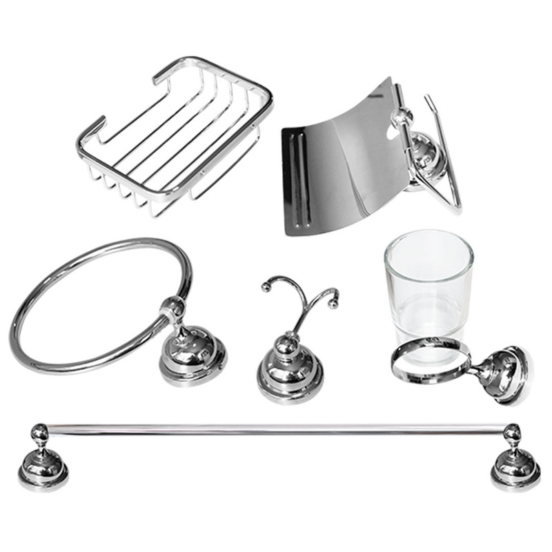 ACCESORIOS PARA BAÑO PLATEADO UNITEC