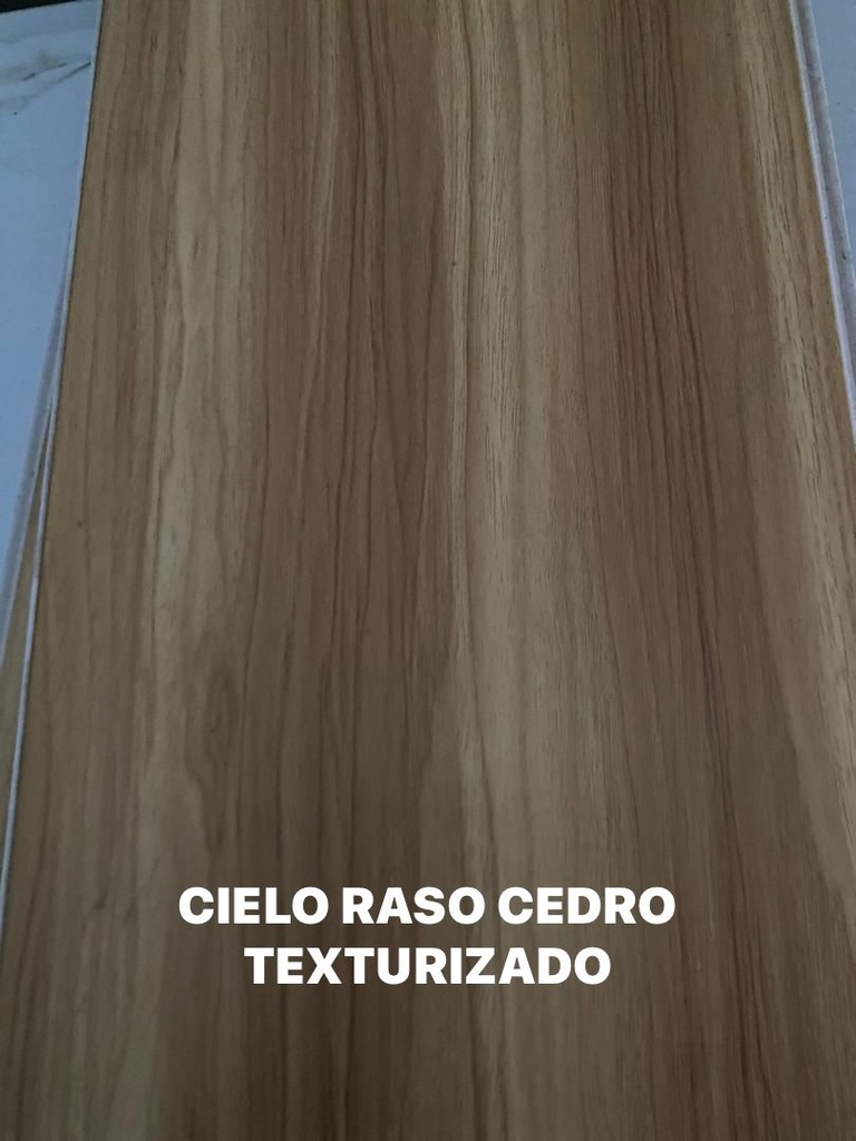 CIELO RASO PVC CEDRO TEXTURIZADO H9 5.95 MTRS X 30 CM
