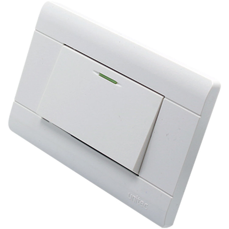 INTERRUPTOR SENCILLO POLICARBONATO BLANCO UNITEC