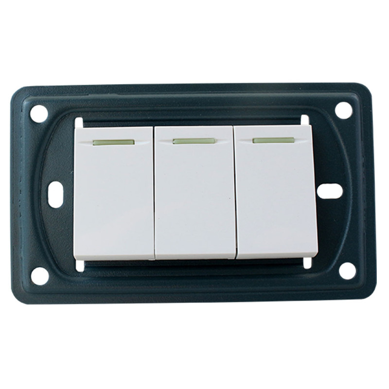 INTERRUPTOR TRIPLE SIN TAPA UNITEC