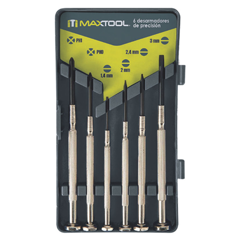 JGO DE DESTORNILLADORES  DE PRECISION 6 PZS MAXTOOL