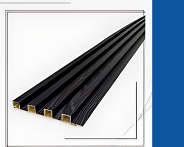 PANEL DE PARED ACANALADA 13 EBANO NEGRO 2.95 X0.16