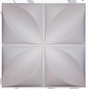 PARED 3D TULIPAN BLANCO (FLOR-1)  50X50