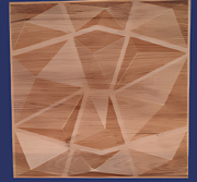 PARED 3D ROMBOS CAFE  (ROMBOS MADERA) 50X50