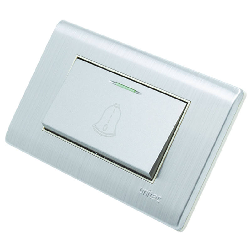 PULSADOR DE TIMBRE ACERO INOXIDABLE UNITEC