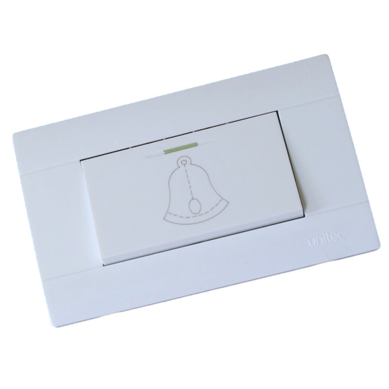 PULSADOR DE TIMBRE POLICARBONATO BLANCO UNITEC