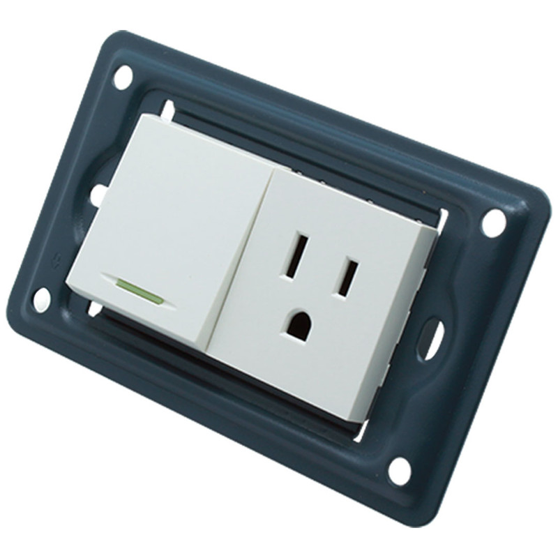 TOMA + INTERRUPTOR SIN TAPA UNITEC