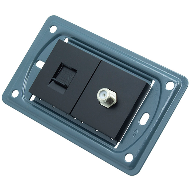 TOMA TELEFONO+TV NEGRO SIN TAPA UNITEC