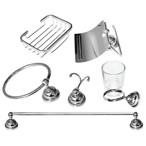 [16164535] ACCESORIOS PARA BAÑO PLATEADO UNITEC