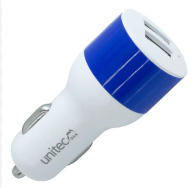 [120185] CARGADOR DE CARRO 3.1AMP+CABLE V8 UNITEC