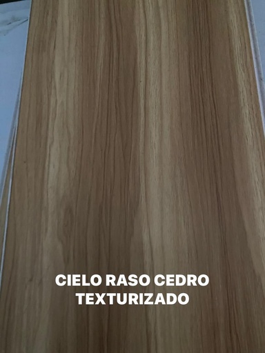 [14031009] CIELO RASO PVC CEDRO TEXTURIZADO H9 5.95 MTRS X 30 CM