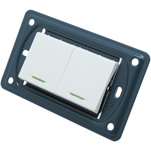 [16162181] INTERRUPTOR DOBLE SIN TAPA UNITEC