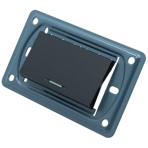 [16164083] INTERRUPTOR SENCILLO NEGRO SIN TAPA UNITEC