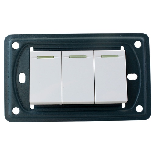 [16162182] INTERRUPTOR TRIPLE SIN TAPA UNITEC