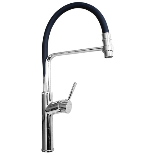 [16165190] LLAVE LAVAPLATOS MONOMANDO MODERNA NEGRA CUELLO FLEXIBLE ENCAUCHETADO UNITEC