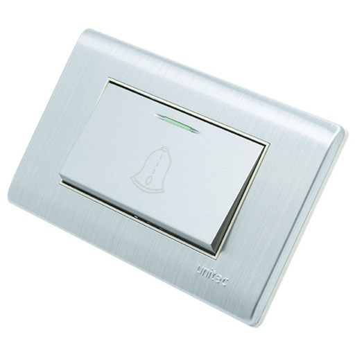 [16160781] PULSADOR DE TIMBRE ACERO INOXIDABLE UNITEC