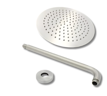 [16165858] REGADERA P/ DUCHA  REDONDA INOX 10" C/TUBO UNITEC