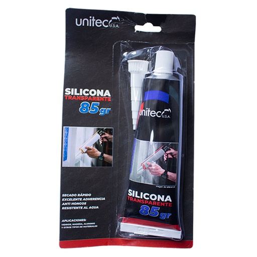 [16160922] SILICONA TRASPARENTE 85GR UNITEC/MEGA