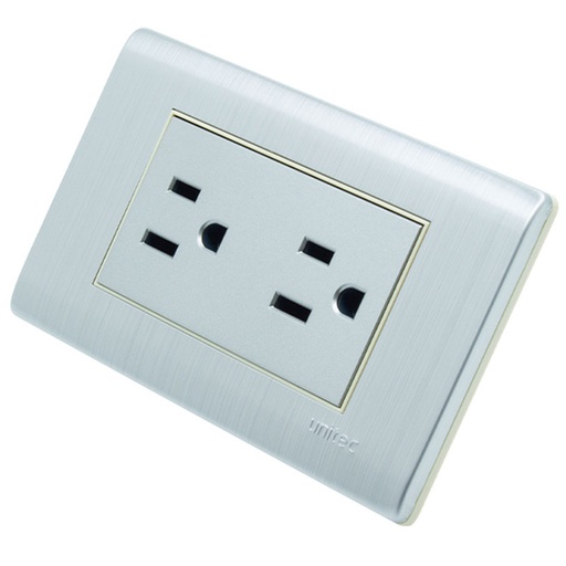 [16160785] TOMA DOBLE ACERO INOXIDABLE UNITEC