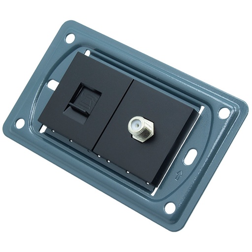 [16164079] TOMA TELEFONO+TV NEGRO SIN TAPA UNITEC